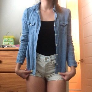 blue jean button down